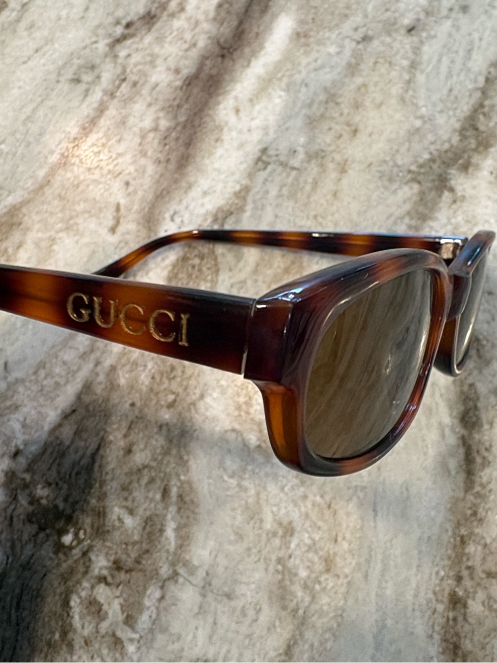Vintage G G Tortoiseshell Brown Sunglasses